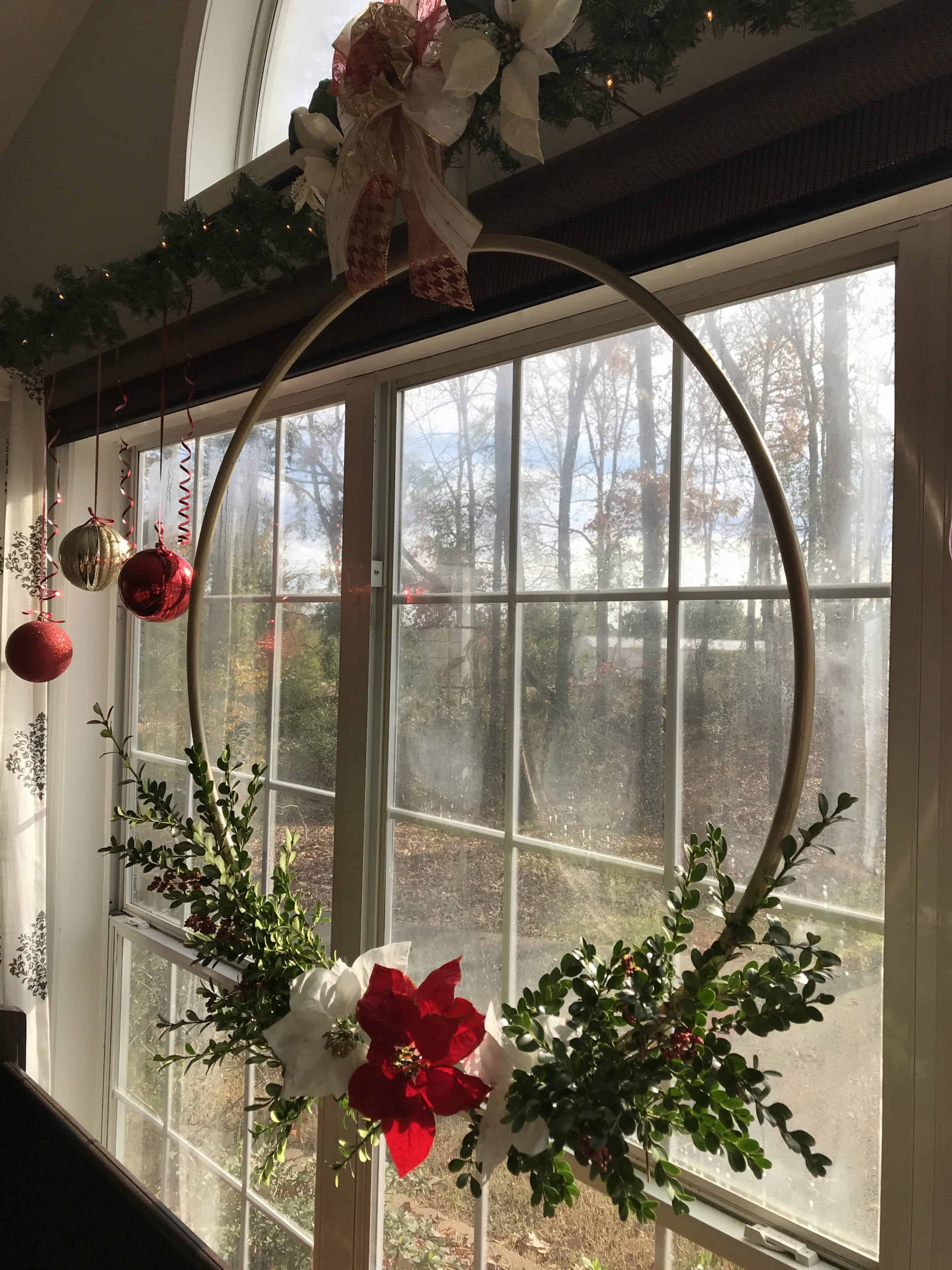 Life Full and Frugal/Christmas Hoop Wreath