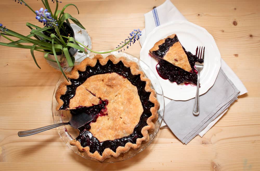 a blueberry pie recipe with a bonus rustic jam filled tart with sour cream Life Full and Frugal