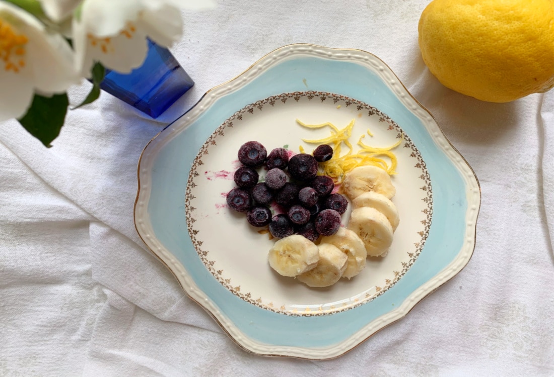 nannys blueberry banana delight blueberries and lemon