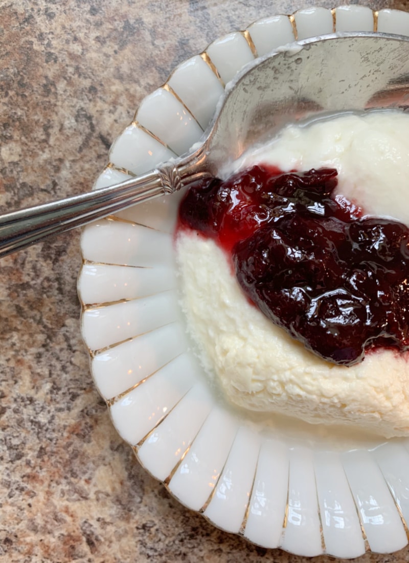 a bowl of fresh yougurt with jam and a spoon life full and frugal