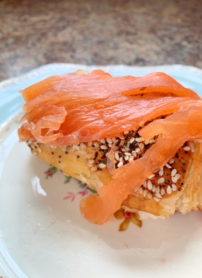 cheese croissant with gravlox life full and frugal