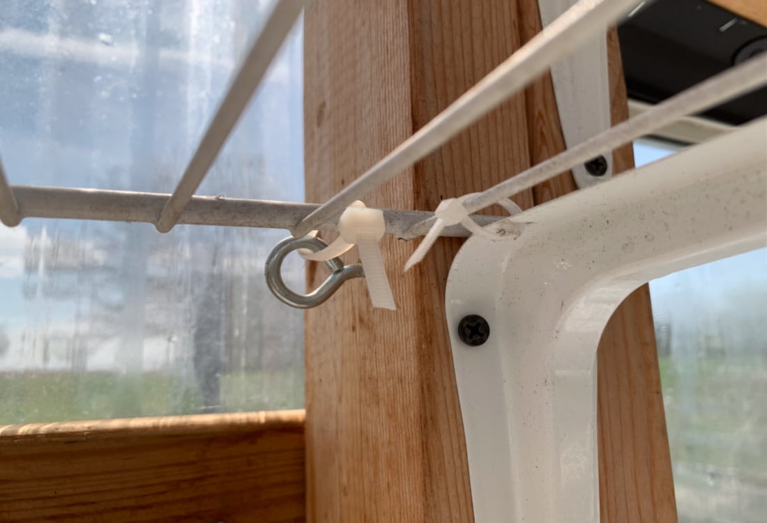 zip ties for shelves our greenhouse made from recycled materials life full and frugal ad